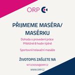 Do ORP Centra hledáme maséra nebo masérku